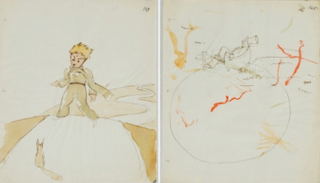 رسوم تحضيرية قديمة لقصة "الأمير الصغير" 