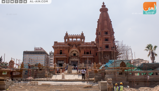 استمرار أعمال الترميم في قصر البارون شرق القاهرة