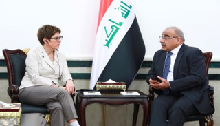 عادل عبدالمهدي ووزيرة الدفاع الألمانية
