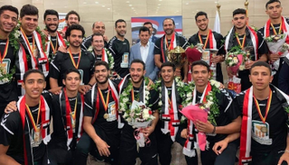 استقبال منتخب ناشئي اليد 