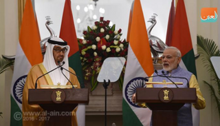 الشيخ محمد بن زايد آل نهيان ورئيس الوزراء الهندي ناريندرا مودي