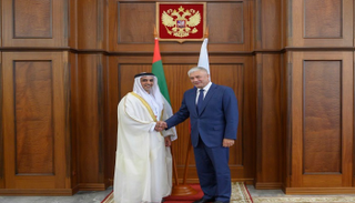 لقاء الفريق الشيخ سيف بن زايد آل نهيان ووزير الداخلية الروسي