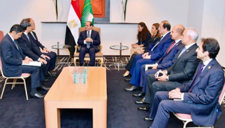 السيسي خلال لقاء رئيس مجلس إدارة شركة ميتسوبيشي اليابانية