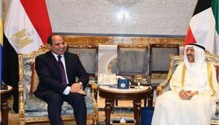 الأمير صباح الأحمد الجابر الصباح والرئيس عبدالفتاح السيسي