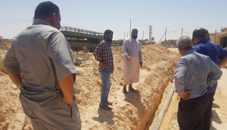 أحد مشروعات المياه في إجدابيا الليبية