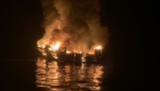 34 مفقودا في حريق سفينة بكاليفورنيا