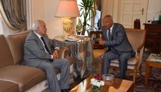 أبو الغيط خلال استقباله المبعوث الأممي غسان سلامة 