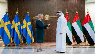الشيخ عبدالله بن زايد آل نهيان ووزيرة خارجية السويد