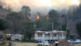 الحرائق استعرت في الغابات بعد هبوب رياح شديدة