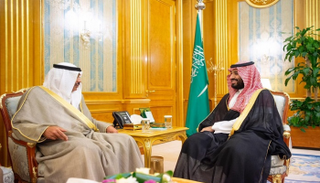 محمد بن سلمان ووزير الخارجية الكويتي