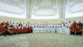 ولي عهد الشارقة يستقبل أبطال سوبر الخليج العربي