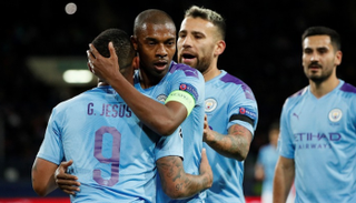 فرحة لاعبي مانشستر سيتي