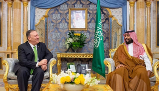 جانب من لقاء الأمير محمد بن سلمان ومايك بومبيو