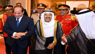 الأمير صباح الأحمد الجابر الصباح والرئيس عبدالفتاح السيسي