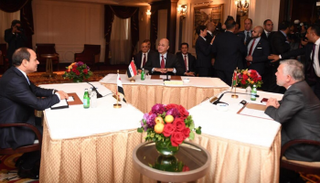 جانب من القمة الثلاثية في نيويورك