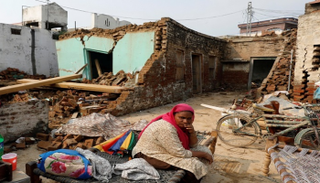 جانب من الدمار الذي خلفه الزلزال