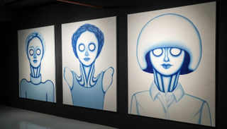 لوحة من البينالي الأول للفن المعاصر في الرباط 