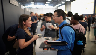 ملتقى توظيفي في ولاية شيكاغو الأمريكية - أ.ف.ب