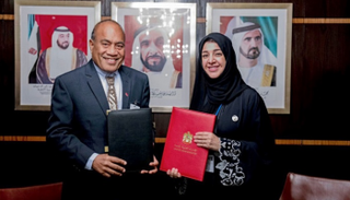 جانب من توقيع اتفاقية الإعفاء من التأشيرة المسبقة بين البلدين