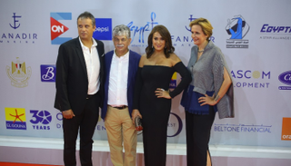 المخرجة هند بو جمعة والممثلة هند صبري قبل عرض "حلم نورا" في "الجونة السينمائي"