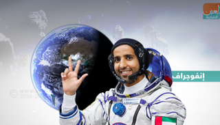 هزاع المنصوري يبدأ يومه الأول في الفضاء بالصلاة