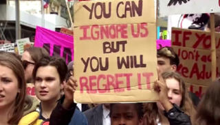 جانب من مظاهرات المناخ في نيوزيلندا