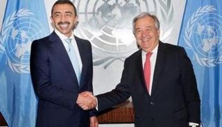 الشيخ عبدالله بن زايد يلتقي جوتيريس - أرشيفية