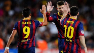 سانشيز ولاعبو برشلونة