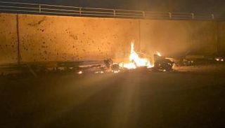 آثار انفجار الصواريخ