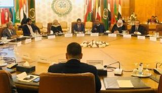 جانب من الاجتماع بجامعة الدول العربية