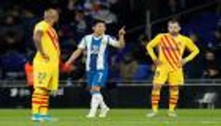 برشلونة آخر ضحايا الأرقام القياسية لمهاجم إسبانيول الصيني 