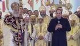 السيسي يحضر قداس عيدالميلاد المجيد في مصر