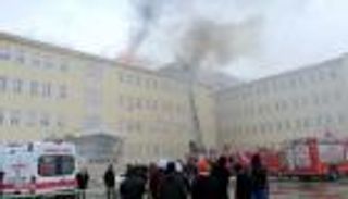 ‎اندلاع حريق هائل بجامعة تركية‎