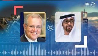 الشيخ محمد بن زايد آل نهيان يجري اتصالا هاتفيا بسكوت موريسون