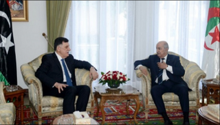 استقبال الرئيس الجزائري لفايز السراج