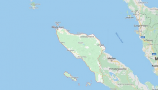 خريطة تبين موقع إقليم آتشيه