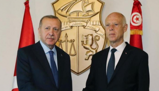أردوغان وقيس سعيد خلال زيارة الرئيس التركي الأخيرة لتونس