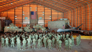 جانب من القوات الأمريكية في قاعدة عين الأسد بالعراق- أرشيفية