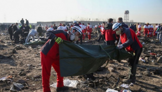 آثار تحطم الطائرة الأوكرانية في إيران- أرشيفية