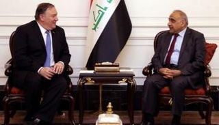 عادل عبدالمهدي ومايك بومبيو في لقاء سابق