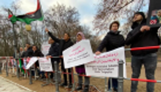 احتجاجات ليبية أمام سفارة تركيا في برلين