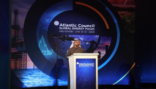 جانب من مشاركة سهيل المزروعي في منتدى الطاقة العالمي