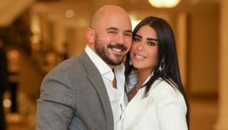 محمود العسيلي وزوجته أمنية عبدالمنعم