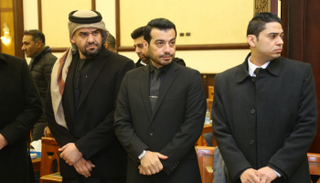 حسين الجسمي في عزاء والد إيهاب توفيق 