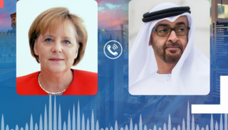 اتصال هاتفي بين الشيخ محمد بن زايد آل نهيان وأنجيلا ميركل