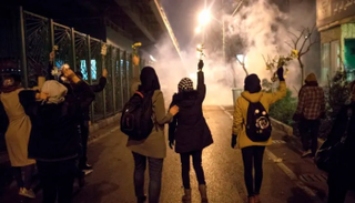 مظاهرة في طهران بعد حادث الطائرة الأوكرانية - أسوشيتد برس