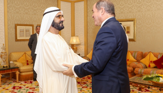 الشيخ محمد بن راشد ووزير الشؤون الخارجية الجزائري