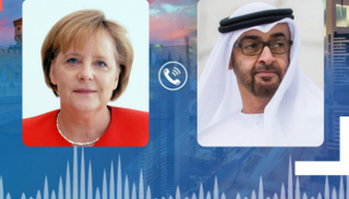 اتصال هاتفي بين الشيخ محمد بن زايد آل نهيان وأنجيلا ميركل