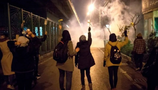 مظاهرة في طهران بعد حادث الطائرة الأوكرانية - أسوشيتد برس