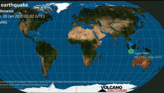مركز الزلزال كان على عمق 168 كيلومترا تحت سطح الأرض